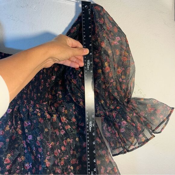 BUDDY LOVE LADIES DRESS SMALL PINK BLACK babydoll PUFF PARTY MINI date night - Picture 3 of 12